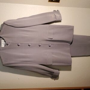 ⚪️JONES OF NEW YORK 100% SILK GRAY SUIT SIZE 8